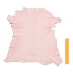 Peau entière cuir d'agneau rose pâle touché peau de pêche