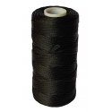 Bobine de Fil Nylon Tressé Ciré Noir 50 mètres