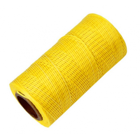 Bobine de Nylon Tressé Ciré Jaune 260 mètres