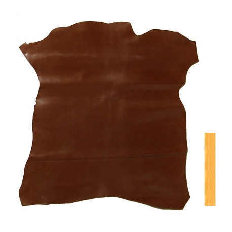 Peau Entière Cuir de Chèvre Marron Mat