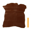 Peau Entière Cuir de Chèvre Marron/Bordeaux