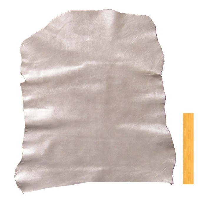 Peau Entière Cuir de Chèvre Argenté