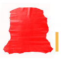 Peau Entière Cuir d'Agneau Rouge Métallisé