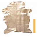 Peau Entière Cuir de Chèvre Gris Métalisé