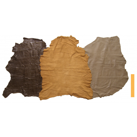 3 Peaux d'agneau nuance de marron