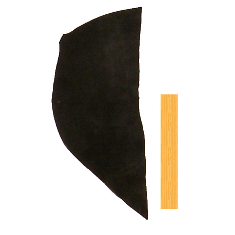 Croute de Cuir Peau Veau  Noir
