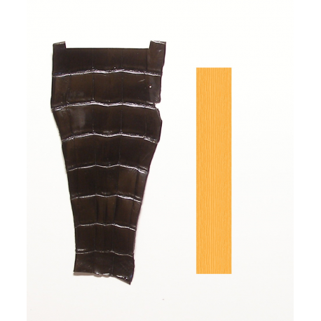 Peau Crocodile Marron Très Sombre
