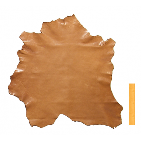Peau Chèvre Tannage Végétal Marron Naturel