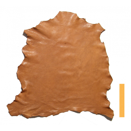 Peau Chèvre Tannage Végétal Marron Naturel
