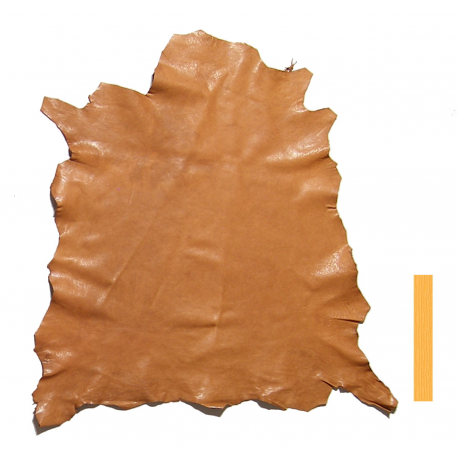 Peau Chèvre Tannage Végétal Marron Naturel
