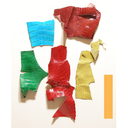 Lot chutes de cuir de Crocodile Multi-couleurs