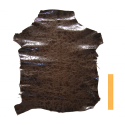 Peau de chèvre Marron Chocolat Marbré Vintage