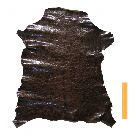 Peau de chèvre Marron Chocolat Marbré Vintage