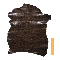 Peau de chèvre Marron Chocolat Marbré Vintage