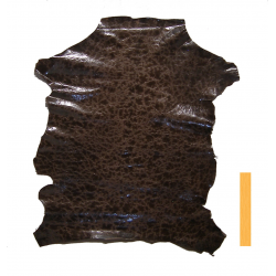 Peau de chèvre Marron Chocolat Marbré Vintage