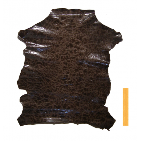 Peau de chèvre Marron Chocolat Marbré Vintage