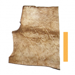 Collet de Vachette Tannage Végétal Marron/Beige