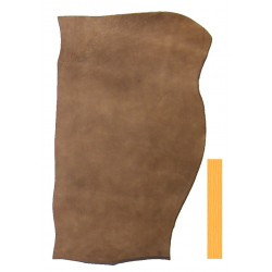 Vachette Tannage Végétal 3,2mm Havanne velours