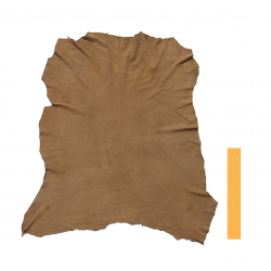 Peau Entière Cuir d'Agneau Marron lisse satiné