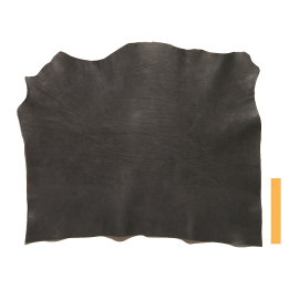 Collet de Vachette Poncé Noir Tannage Végétal