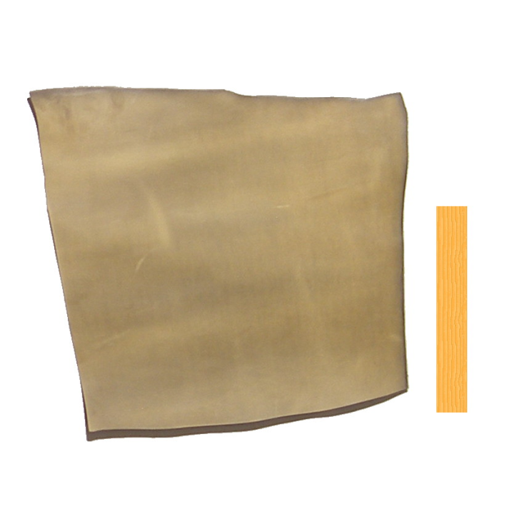 Collet de Vachette Tannage Végétal Vert Kaki
