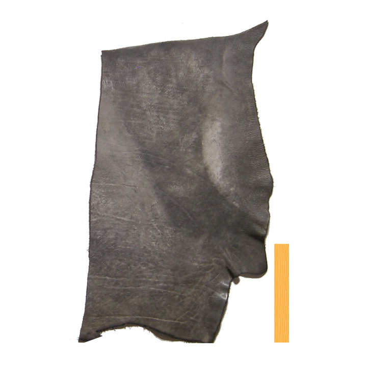 Collet de Vachette Noir Blanchi Vintage Tannage Végétal