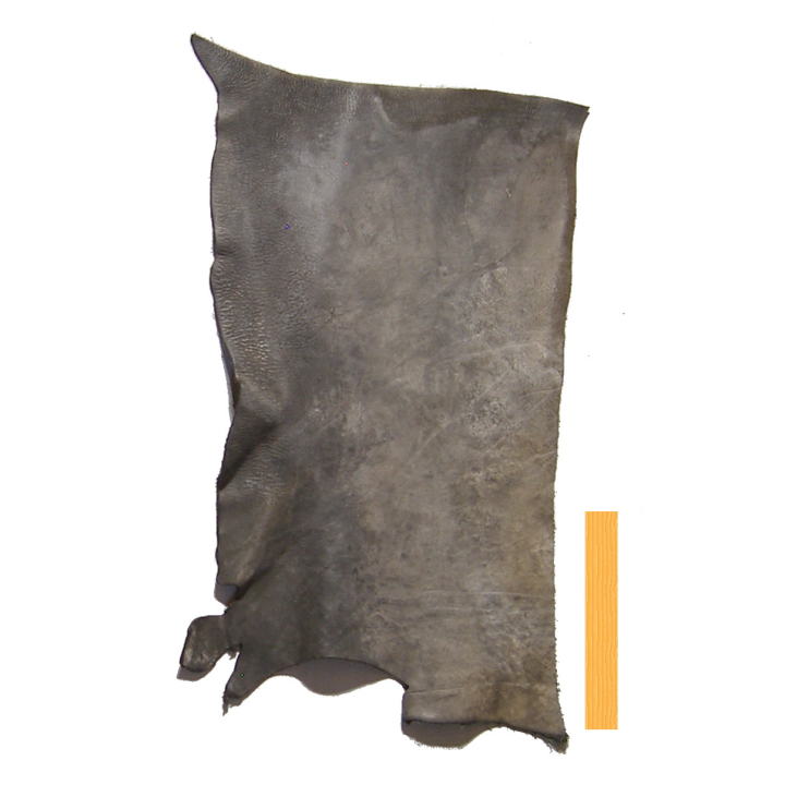 Collet de Vachette Noir Blanchi Vintage Tannage Végétal
