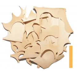 2 kg de Chutes de Vachette Tannage Végétal Epaisseur 5mm