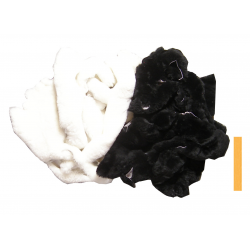 1kg Chutes Mouton à Poils Noir et Blanc