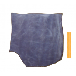Collet de Vachette Tannage Végétal Bleu Marbré ep. 2,6mm