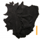 1 kg Grandes Chutes de Cuir Peau de Taurillon Noir