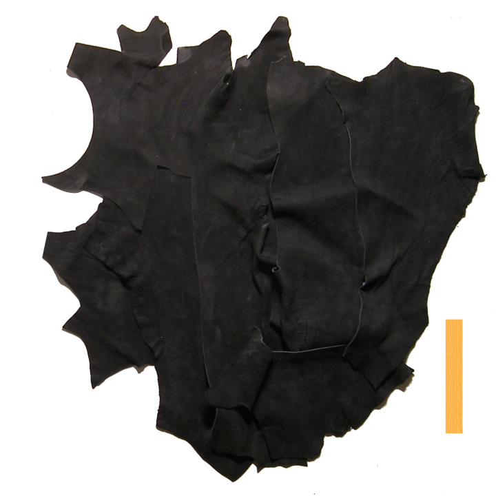 20 kg Grandes Chutes de Cuir Peau de Taurillon Noir