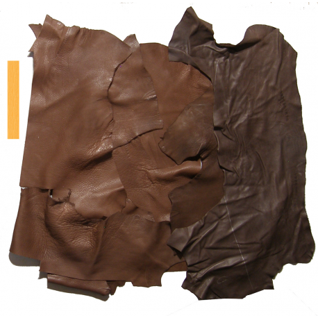 10 kg Grandes Chutes de Cuir Peau de Taurillon Marron