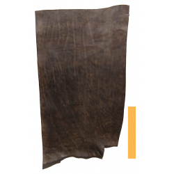 Peau de Vachette Tannage Végétal Marron Vieilli
