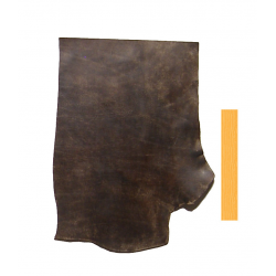 Peau de Vachette Tannage Végétal Marron Vieilli