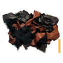 10 kg Chutes de Cuir de 2nd choix Peau de Taurillon Marron et Noir, Tannerie HASS et Rémy Carriat