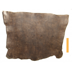 Peau de Vachette Tannage Végétal Marron Vieilli