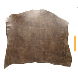 Peau de Vachette Tannage Végétal Marron Vieilli