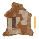1 kg Chutes de Cuir nuances de marron et beige