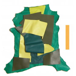 Lot 1 kg Chutes de Cuir nuances de vert