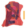 5 kg Chutes de Cuir nuances de rose et violet