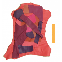 Lot 0,5 kg Chutes de Cuir nuances de rose et violet