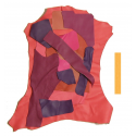 0,5 kg Chutes de Cuir nuances de rose et violet