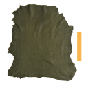 Peau Entière Cuir d'Agneau Vert kaki satiné