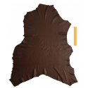 Peau Entière Cuir de Cerf Marron Grainé Satiné