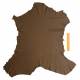 Peau Entière Cuir de Cerf Marron Taupe Grainé Satiné