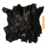 10 kg Chutes de Cuir Peau de Chèvre Noir