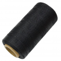 Bobine de Fil Nylon Tressé Ciré Noir 260 mètres