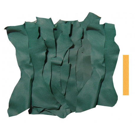 1 kg Chutes de Cuir Peau de Chèvre Vert Malachite