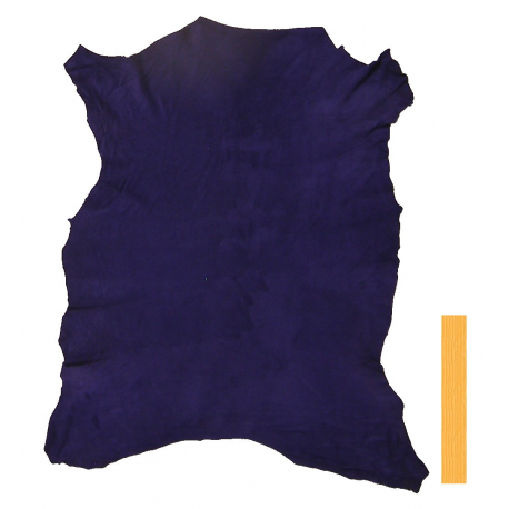 Peau Entière Cuir d'Agneau Violet  Parme Velours